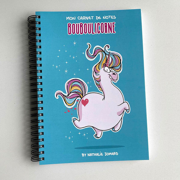 Mon carnet de notes Bouboulicorne by Nathalie Jomard - Carnet à spirale
