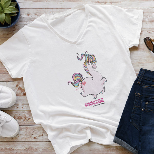 Bouboulicorne by Nathalie Jomard - T-shirt Unisexe Col V