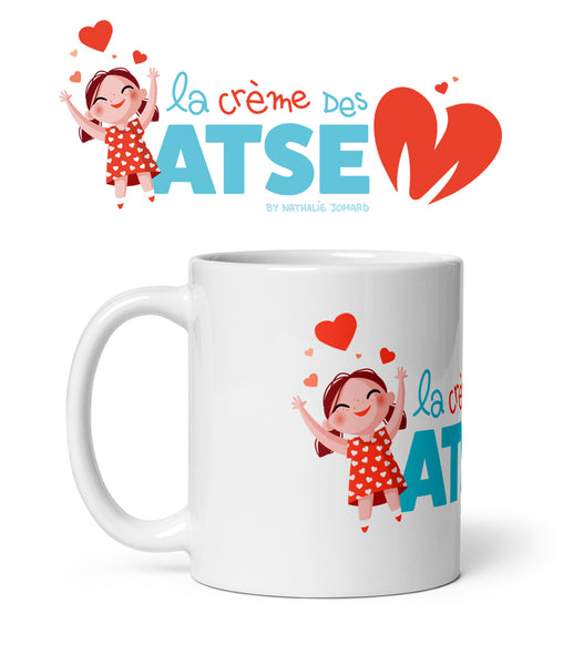 La crème des ATSEM, by Nathalie Jomard - Mug Blanc Brillant