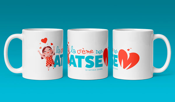 La crème des ATSEM, by Nathalie Jomard - Mug Blanc Brillant
