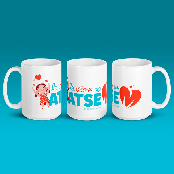 La crème des ATSEM, by Nathalie Jomard - Mug Blanc Brillant