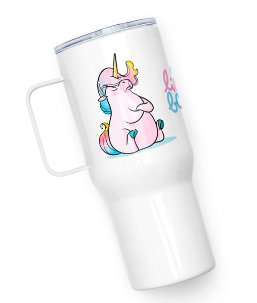 Même les licornes boudent, by Nathalie Jomard - Mug nomade avec anse