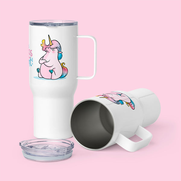 Même les licornes boudent, by Nathalie Jomard - Mug nomade avec anse