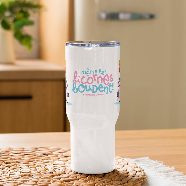 Même les licornes boudent, by Nathalie Jomard - Mug nomade avec anse
