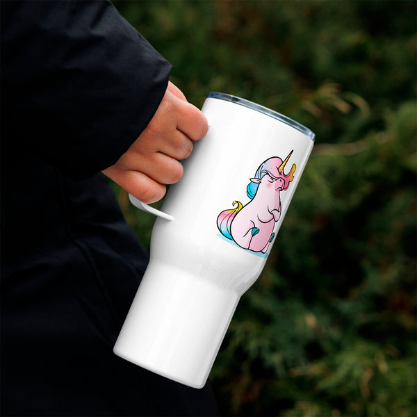 Même les licornes boudent, by Nathalie Jomard - Mug nomade avec anse