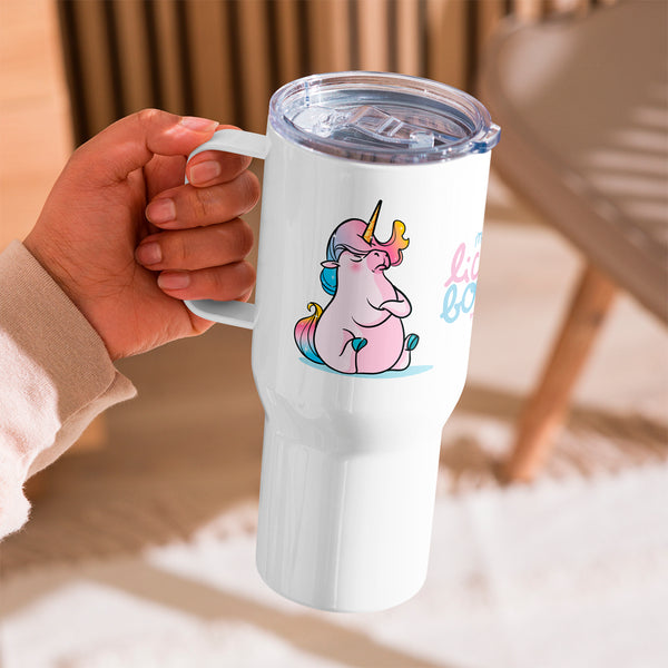 Même les licornes boudent, by Nathalie Jomard - Mug nomade avec anse