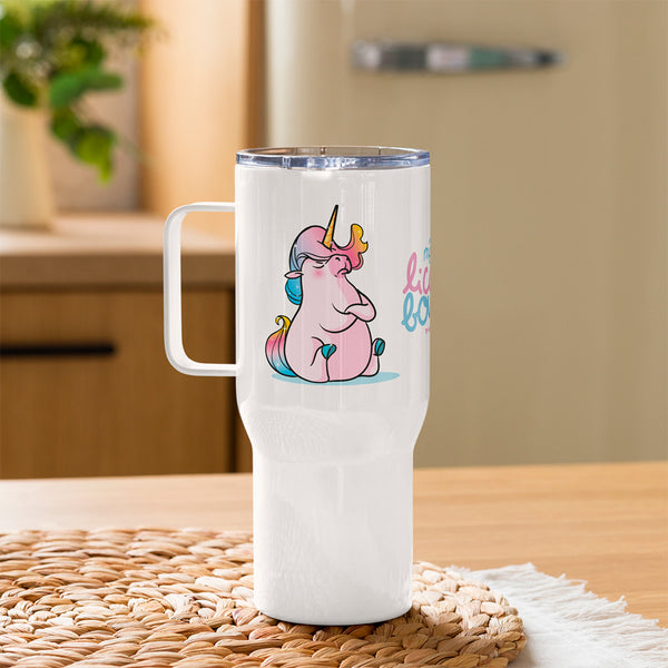 Même les licornes boudent, by Nathalie Jomard - Mug nomade avec anse