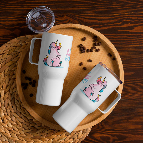 Même les licornes boudent, by Nathalie Jomard - Mug nomade avec anse