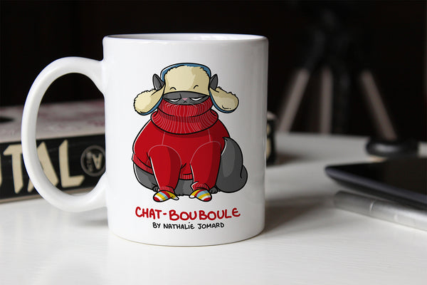Chat-Bouboule 2023 by Nathalie Jomard - Mug Blanc Brillant