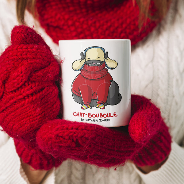 Chat-Bouboule 2023 by Nathalie Jomard - Mug Blanc Brillant