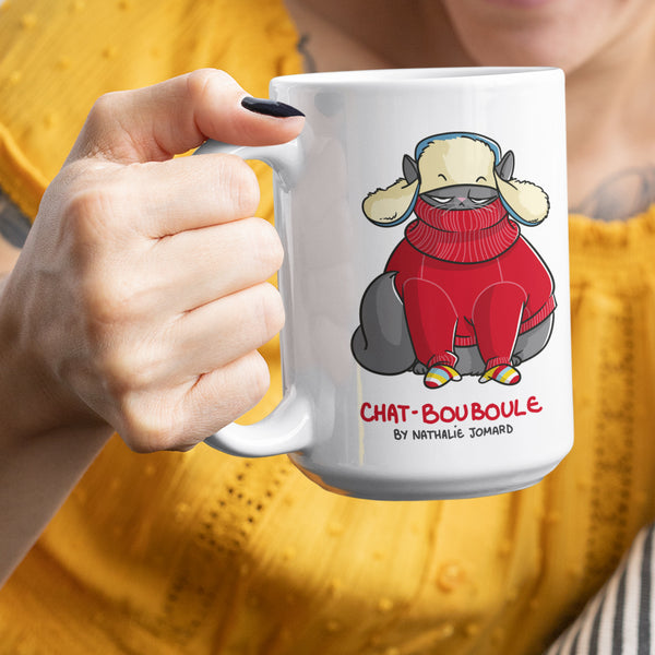 Chat-Bouboule 2023 by Nathalie Jomard - Mug Blanc Brillant