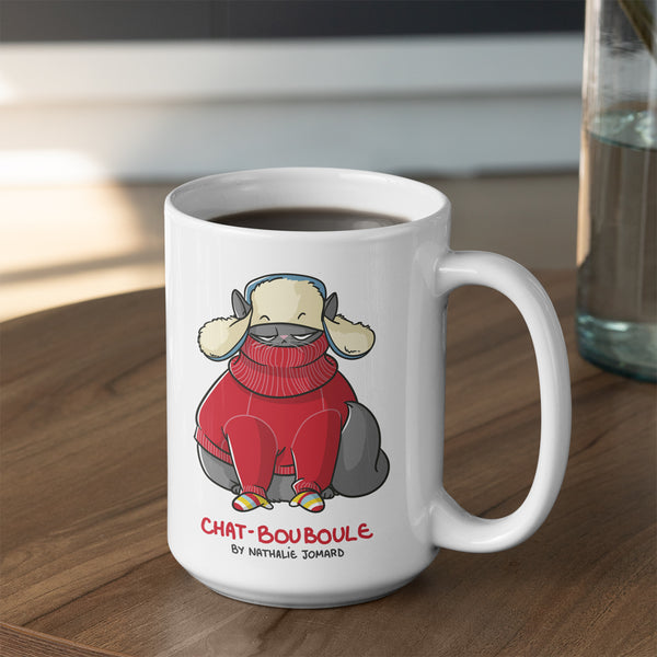 Chat-Bouboule 2023 by Nathalie Jomard - Mug Blanc Brillant