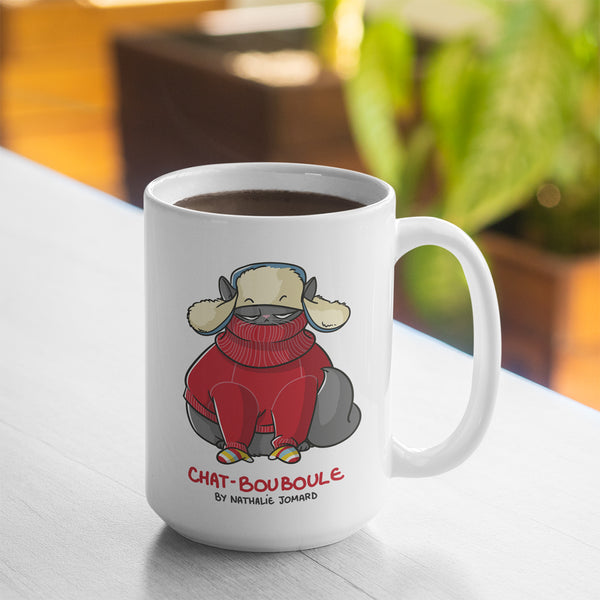 Chat-Bouboule 2023 by Nathalie Jomard - Mug Blanc Brillant
