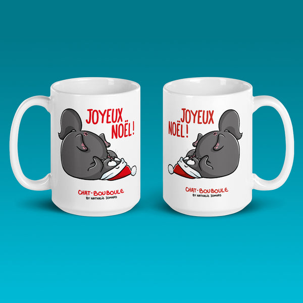 Chat-Bouboule de Noël by Nathalie Jomard - Mug