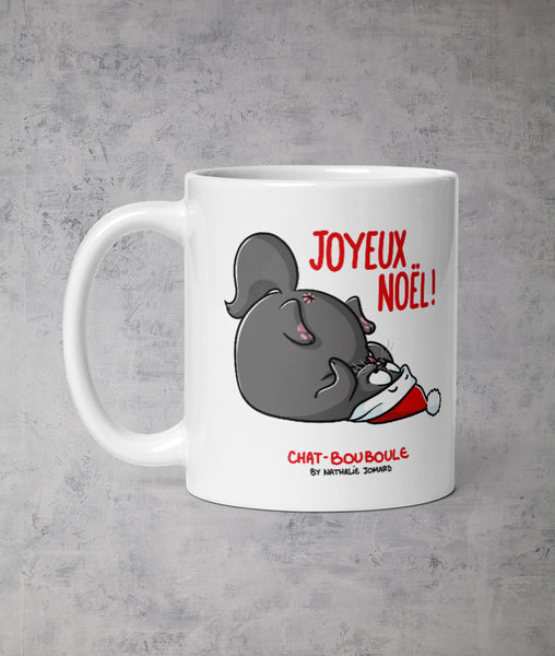 Chat-Bouboule de Noël by Nathalie Jomard - Mug
