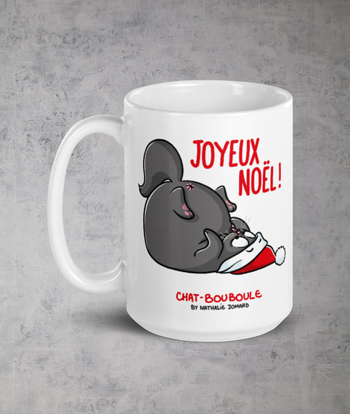 Chat-Bouboule de Noël by Nathalie Jomard - Mug