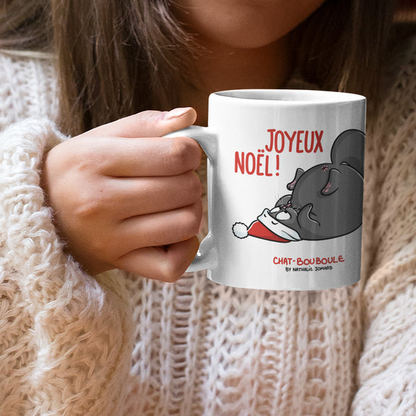 Chat-Bouboule de Noël by Nathalie Jomard - Mug