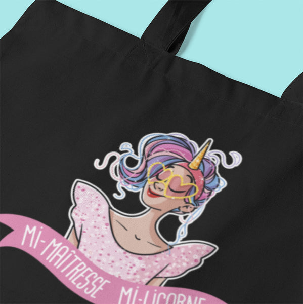 Mi-Maîtresse Mi-Licorne by Nathalie Jomard - Tote bag Premium