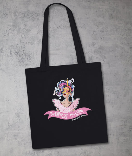 Mi-Maîtresse Mi-Licorne by Nathalie Jomard - Tote bag Premium