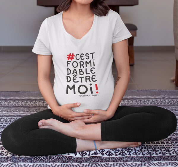 #cestformidabledêtremoi by Nathalie Jomard - T-shirt Unisexe à Col V