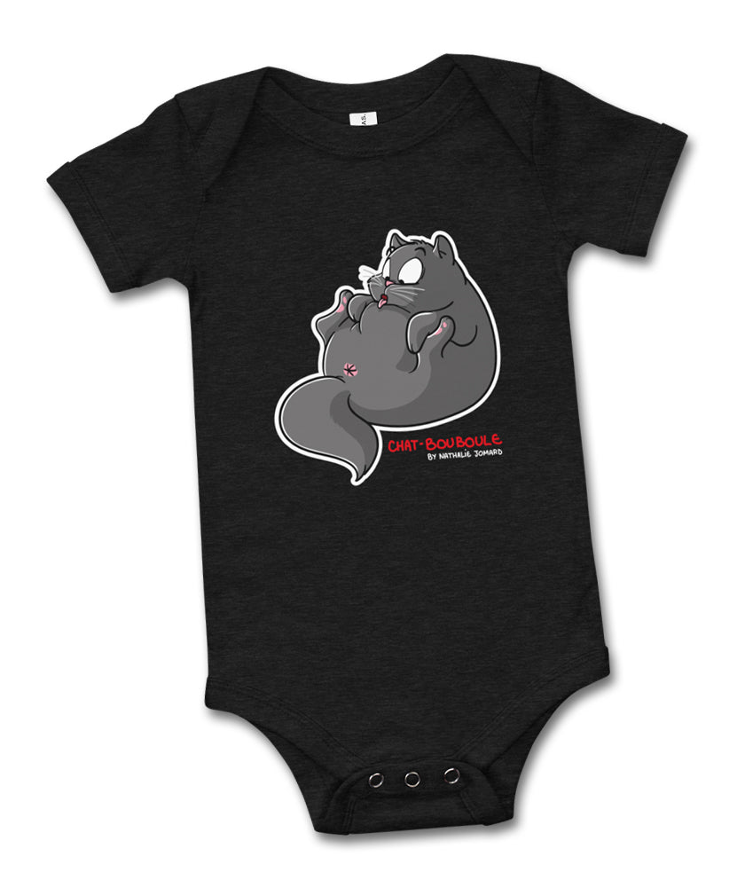 Chat-Bouboule by Nathalie Jomard - Body à manches courtes pour bébé