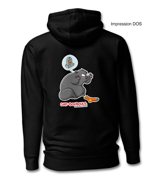 Chat-Bouboule #Feroce - Sweat à Capuche Unisexe Impression dos