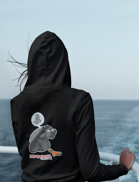 Chat-Bouboule #Feroce - Sweat à Capuche Unisexe Impression dos