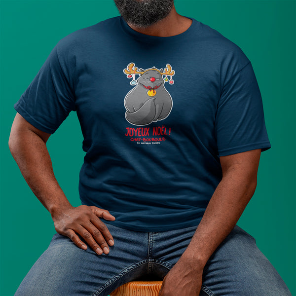 Chat-Bouboule Christmas mood by Nathalie Jomard - T-shirt épais homme (du S au 5XL)