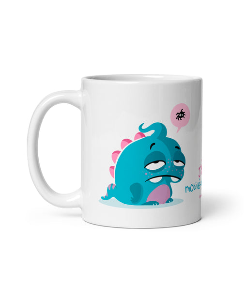 J'étais motivé-mais-presque Masculin, by Nathalie Jomard - Mug Blanc Brillant