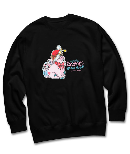 Même les licornes fêtent Noël, by Nathalie Jomard - Sweatshirt premium unisexe