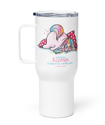 Même les licornes se lèvent du mauvais pied, by Nathalie Jomard - Mug avec anse