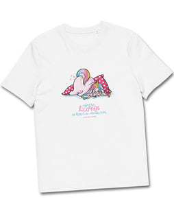 Même les licornes se lèvent du mauvais pied, by Nathalie Jomard - T-shirt unisexe en coton biologique