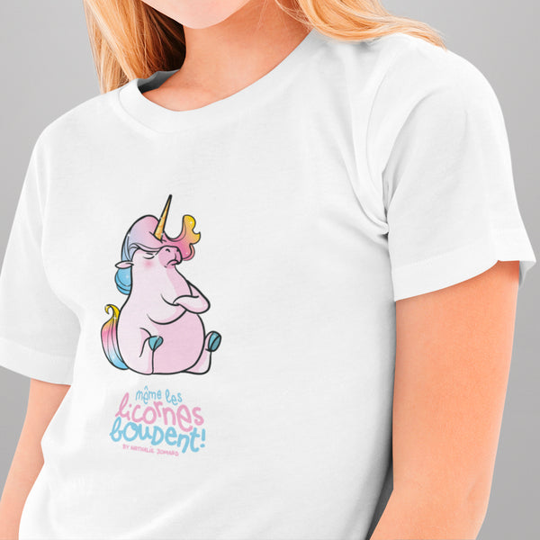 Même les licornes boudent by Nathalie Jomard - T-shirt à col rond pour Enfant