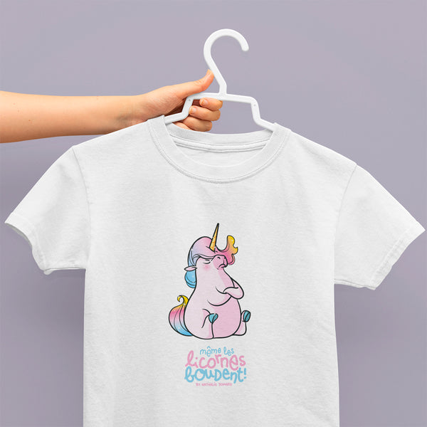 Même les licornes boudent by Nathalie Jomard - T-shirt à col rond pour Enfant