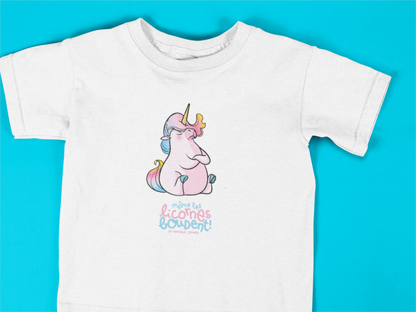 Même les licornes boudent by Nathalie Jomard - T-shirt à col rond pour Enfant