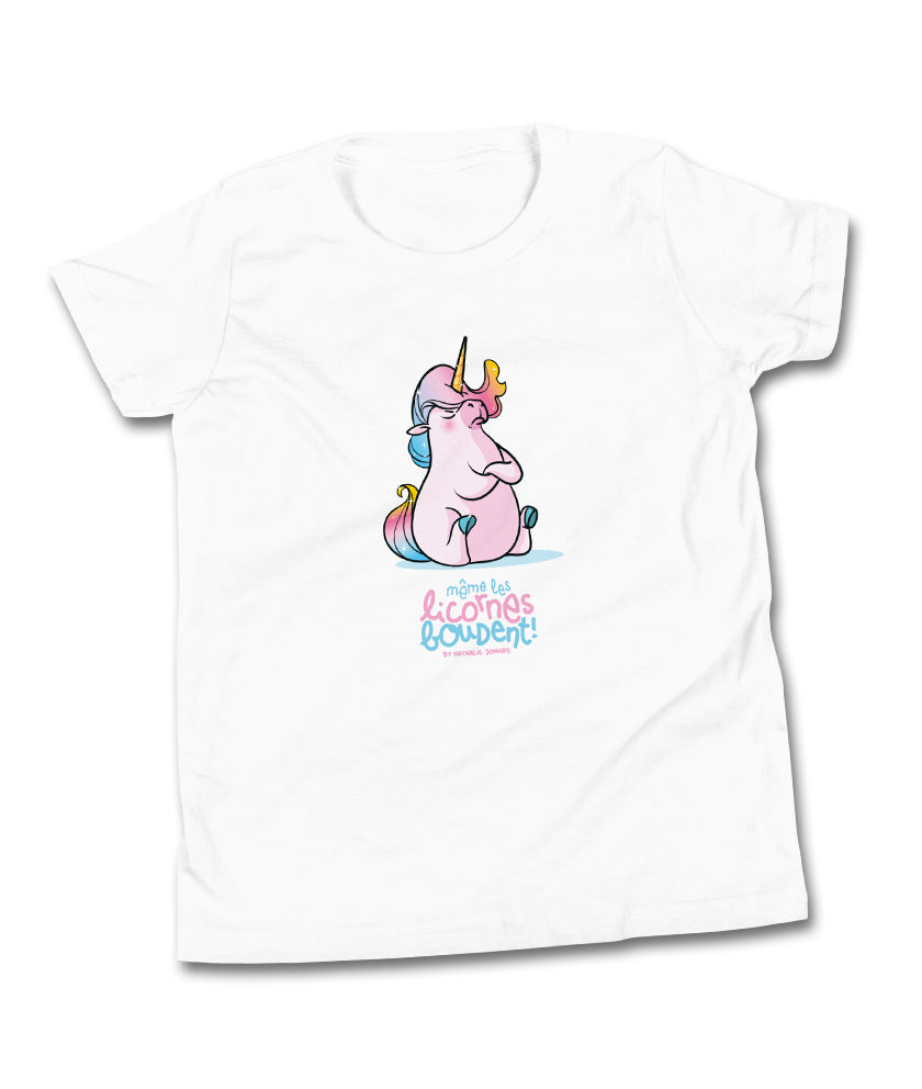 Même les licornes boudent by Nathalie Jomard - T-shirt à col rond pour Enfant