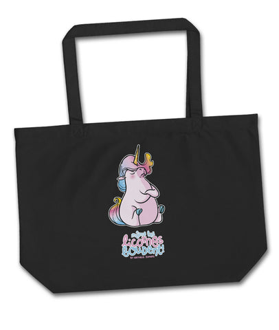 Même les licornes boudent, by Nathalie Jomard - Grand tote bag bio