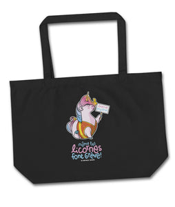 Même les licornes font grève, by Nathalie Jomard - Grand tote bag bio