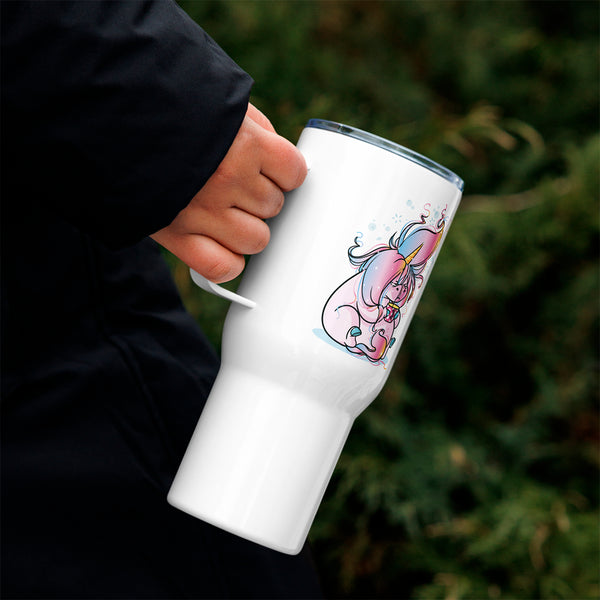 Même les licornes ont besoin de café le matin, by Nathalie Jomard - Mug avec anse
