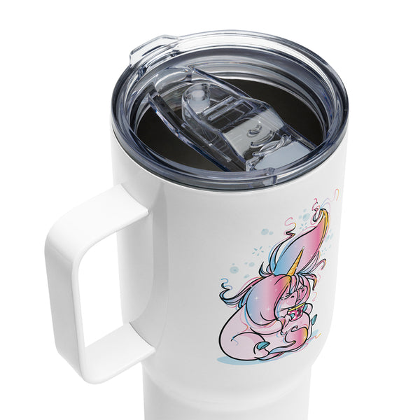 Même les licornes ont besoin de café le matin, by Nathalie Jomard - Mug avec anse