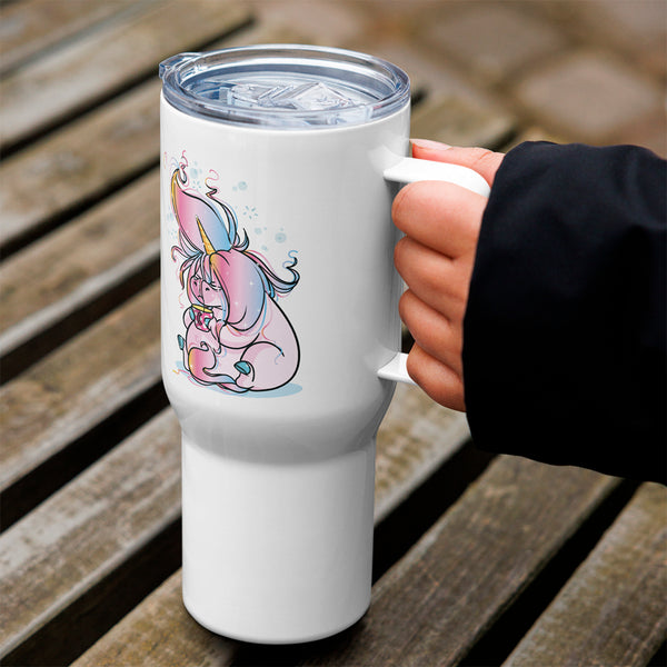 Même les licornes ont besoin de café le matin, by Nathalie Jomard - Mug avec anse