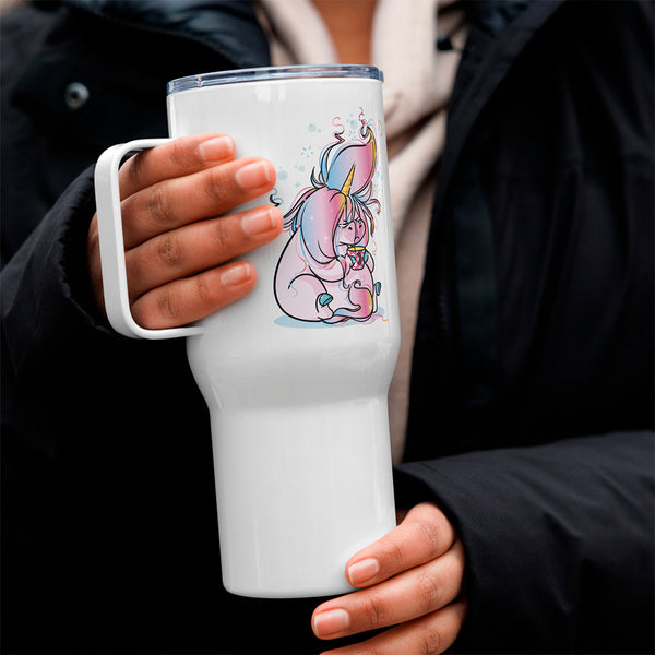 Même les licornes ont besoin de café le matin, by Nathalie Jomard - Mug avec anse