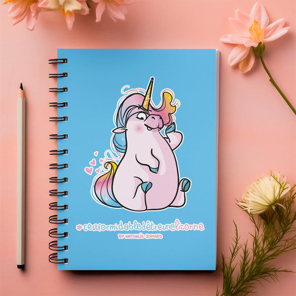 #cestformidabledetreunelicorne, by Nathalie Jomard - Carnet à spirale