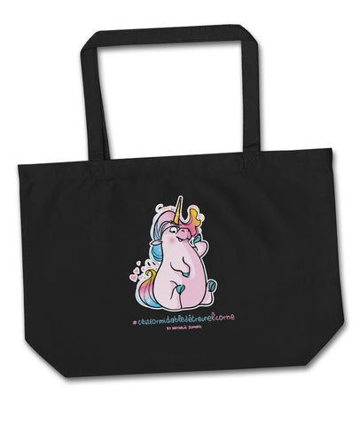#cestformidabledetreunelicorne, by Nathalie Jomard - Grand tote bag bio