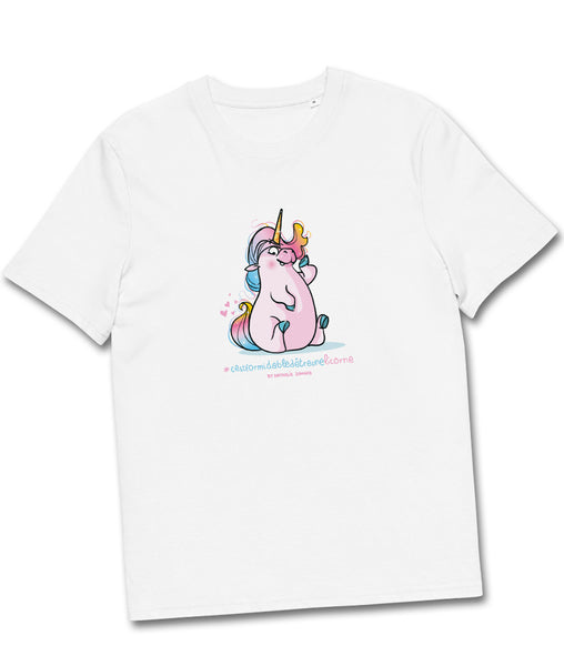 #cestformidabledetreunelicorne, by Nathalie Jomard - T-shirt unisexe en coton biologique