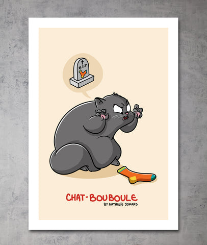 Poster Chat-Bouboule #Féroce by Nathalie Jomard