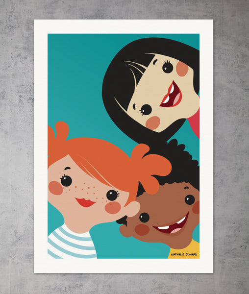 Poster Les copains by Nathalie Jomard