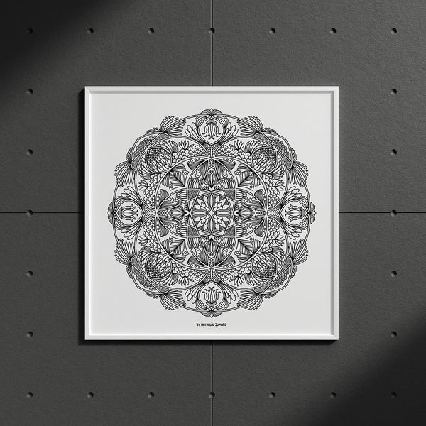 Poster Mandala #6 by Nathalie Jomard