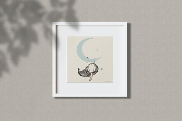 Poster Mon amie la lune by Nathalie Jomard