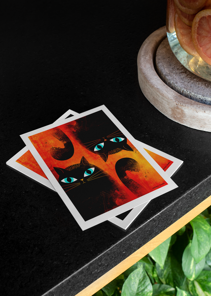Chats by Nathalie Jomard - Lot de 10 cartes identiques + enveloppes premium